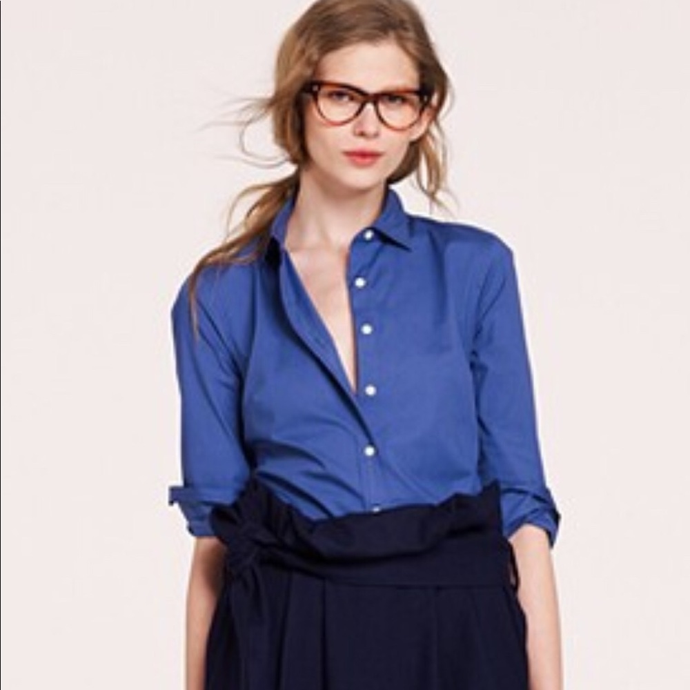 J. Crew 3/4 sleeve Stretch Perfect Shirt